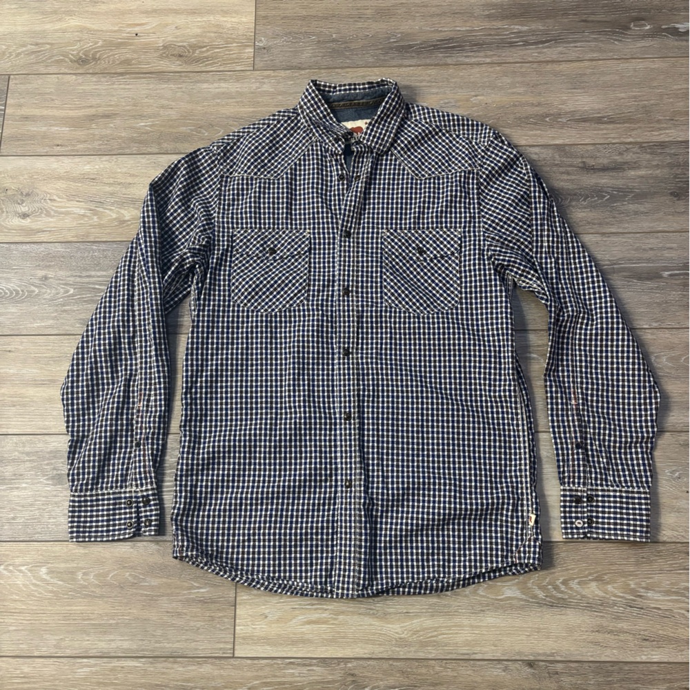 Dakota Grizzly Shirt Men’s Sz M Plaid Pearl Snap Cotton Rodeo Cowboy Lumberjack